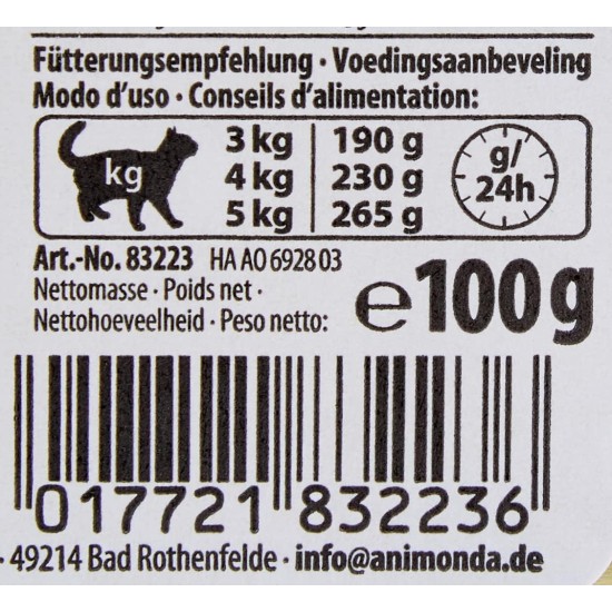vom Feinsten Senior Cat Food Wet Wet Food Variety (32 x 100 g), Cat Food from 7 Years by animonda, without Grains and Sugar, with Fresh, Meaty Ingredients vom Feinsten Senior Cat Food Wet Wet Food Variety (32 x 100 g), Cat Food from 7 Years by animonda, without Grains and Sugar, with Fresh, Meaty Ingredients