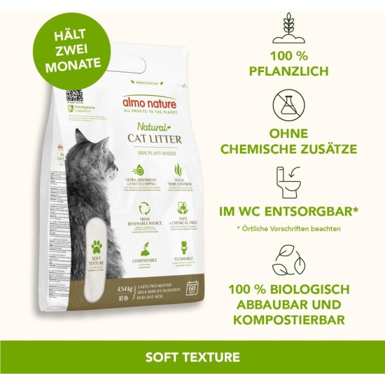 Almo Nature Katzenstreu, cat litter, eco-friendly disposal, 4.54 kg, one size fits all, 77 Almo Nature Katzenstreu, cat litter, eco-friendly disposal, 4.54 kg, one size fits all, 77