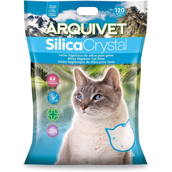 Arquivet Silica Crystal Pack 2 x 15 Litre Cat Litter Cat Litter Cat Litter Cat Litter, Absorbency, Helps Remove Odours and Bacteria Arquivet Silica Crystal Pack 2 x 15 Litre Cat Litter Cat Litter Cat Litter Cat Litter, Absorbency, Helps Remove Odours and Bacteria