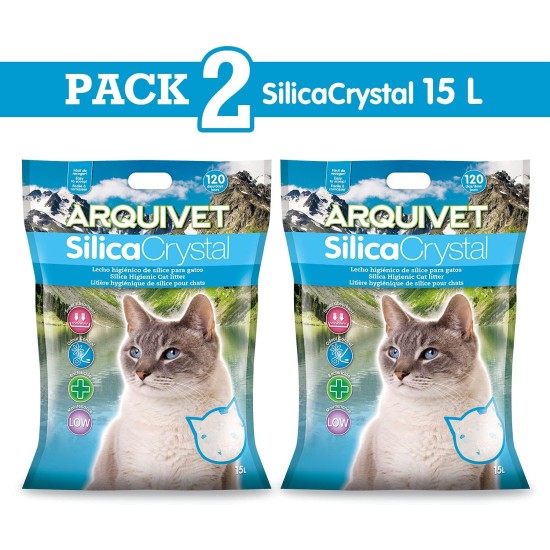 Arquivet Silica Crystal Pack 2 x 15 Litre Cat Litter Cat Litter Cat Litter Cat Litter, Absorbency, Helps Remove Odours and Bacteria Arquivet Silica Crystal Pack 2 x 15 Litre Cat Litter Cat Litter Cat Litter Cat Litter, Absorbency, Helps Remove Odours and Bacteria