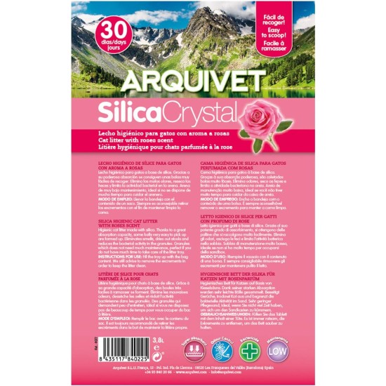 Arquivet Silica Crystal Roses Cat Litter, 3.8 L Arquivet Silica Crystal Roses Cat Litter, 3.8 L