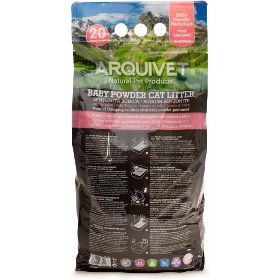 Baby Powder Cat Litter 5 Kg - 100% natürliches Talkumpuder duftendes Klumpstreu für Katzen - Katzenstreu - Saugfähigkeit - Hilft Gerüche und Bakterien zu beseitigen Baby Powder Cat Litter 5 Kg - 100% natürliches Talkumpuder duftendes Klumpstreu für Katzen - Katzenstreu - Saugfähigkeit - Hilft Gerüche und Bakterien zu beseitigen