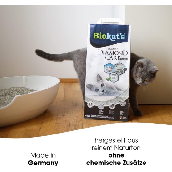 Biokat's Diamond Care Classic Unscented Fine Cat Litter with Activated Carbon and Aloe Vera - 1 Bag, Classic - No Air Biokat's Diamond Care Classic Unscented Fine Cat Litter with Activated Carbon and Aloe Vera - 1 Bag, Classic - No Air