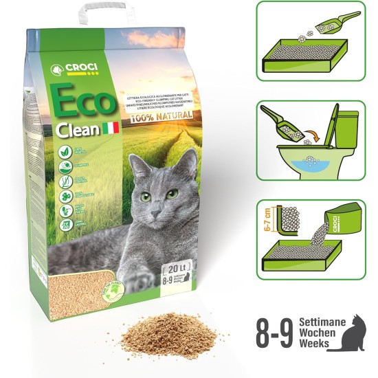 CROCI Cat Litter Eco Clean, 10 Litre CROCI Cat Litter Eco Clean, 10 Litre
