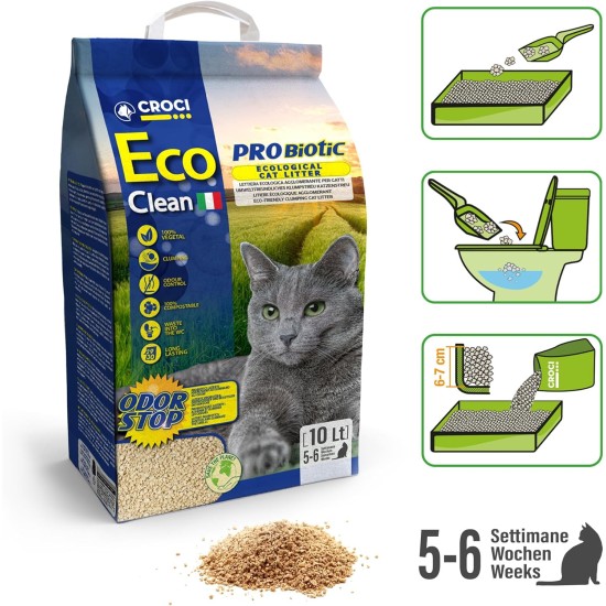 CROCI Cat Litter Eco Clean, 10 Litre CROCI Cat Litter Eco Clean, 10 Litre