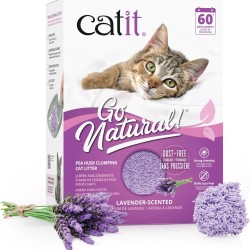 Catit Go Natural! Clumping Cat Litter, Made from Pea Husks, with Lavender Fragrance, 2 x 2.8 kg (5.6 kg) Catit Go Natural! Clumping Cat Litter, Made from Pea Husks, with Lavender Fragrance, 2 x 2.8 kg (5.6 kg)