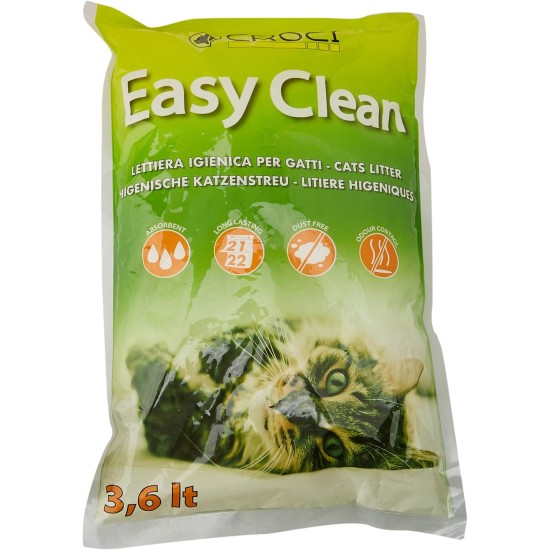 Croci Easy Clean Green Apple - Silicon Cat Litter - Sand for Cats Made of Pebble Crystals with Green Apple - Cat Litter with High Absorbency and Quick Clean 7.5L Croci Easy Clean Green Apple - Silicon Cat Litter - Sand for Cats Made of Pebble Crystals with Green Apple - Cat Litter with High Absorbency and Quick Clean 7.5L