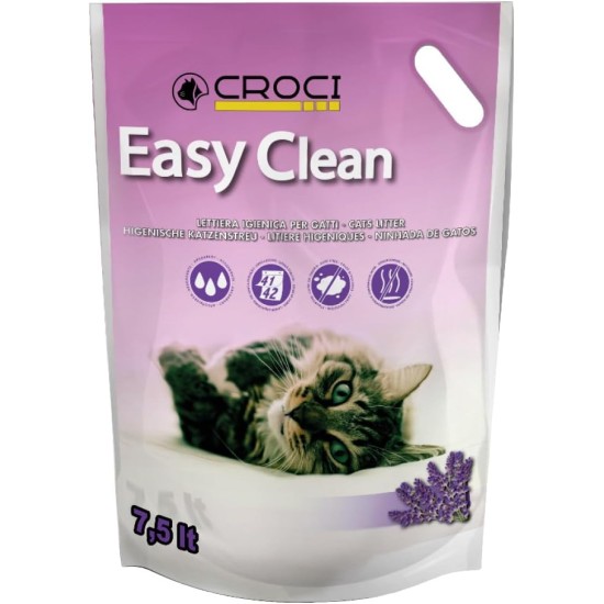 Croci Easy Clean Green Apple - Silicon Cat Litter - Sand for Cats Made of Pebble Crystals with Green Apple - Cat Litter with High Absorbency and Quick Clean 7.5L Croci Easy Clean Green Apple - Silicon Cat Litter - Sand for Cats Made of Pebble Crystals with Green Apple - Cat Litter with High Absorbency and Quick Clean 7.5L