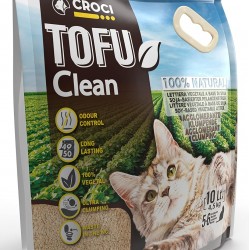 Croci Tofu Clean Litter 10L - Clumping Cat Litter, Biodegradable, Flushes in the Toilet, 100% Plant-Based, Durable Odour Resistant Sand Croci Tofu Clean Litter 10L - Clumping Cat Litter, Biodegradable, Flushes in the Toilet, 100% Plant-Based, Durable Odour Resistant Sand