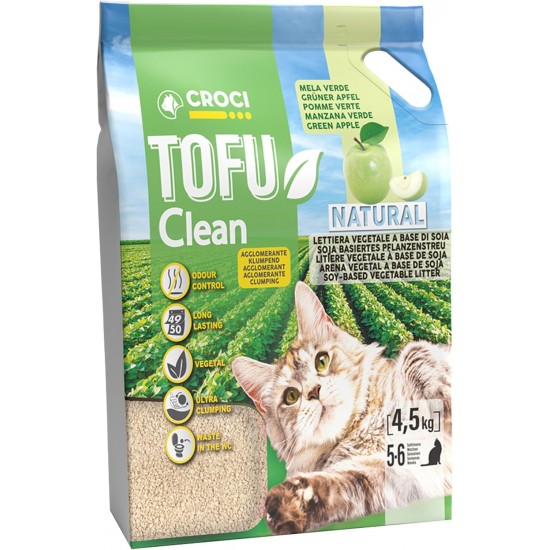Croci Tofu Clean Litter 10L - Clumping Cat Litter, Biodegradable, Flushes in the Toilet, 100% Plant-Based, Durable Odour Resistant Sand Croci Tofu Clean Litter 10L - Clumping Cat Litter, Biodegradable, Flushes in the Toilet, 100% Plant-Based, Durable Odour Resistant Sand