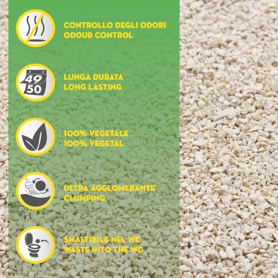 Croci Tofu Clean Litter 10L - Clumping Cat Litter, Biodegradable, Flushes in the Toilet, 100% Plant-Based, Durable Odour Resistant Sand Croci Tofu Clean Litter 10L - Clumping Cat Litter, Biodegradable, Flushes in the Toilet, 100% Plant-Based, Durable Odour Resistant Sand