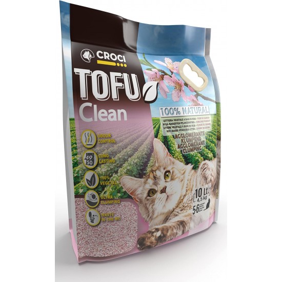 Croci Tofu Clean Litter Cherry Blossom duftend 10L – klumpende Katzenstreu, biologisch abbaubar, spült die Toilette hinunter, 100% pflanzlich, langanhaltender Anti-Geruchs-Sand Croci Tofu Clean Litter Cherry Blossom duftend 10L – klumpende Katzenstreu, biologisch abbaubar, spült die Toilette hinunter, 100% pflanzlich, langanhaltender Anti-Geruchs-Sand