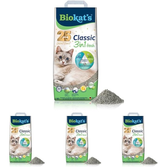 Gimborn Biokat's Classic Fresh 3-in-1 Scented Clumping Cat Litter with 3 Different Grain Sizes, Classic Fresh - With Air Gimborn Biokat's Classic Fresh 3-in-1 Scented Clumping Cat Litter with 3 Different Grain Sizes, Classic Fresh - With Air