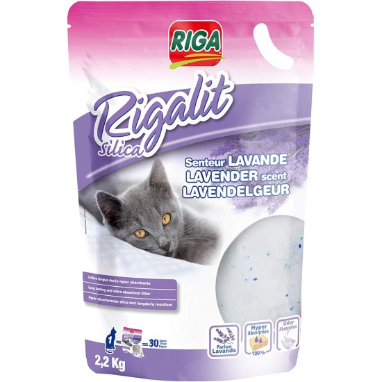 Riga 005401 Silicone Cat Litter Odour Lavender 2.2 kg Riga 005401 Silicone Cat Litter Odour Lavender 2.2 kg