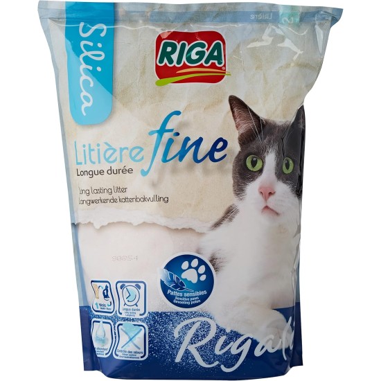 Rigalit Fine Grain - Hyper-Absorbent Cat Litter of Mineral Origin - Silica Gel - Fine Grain - Odour Absorbing - Bacteria-Inhibiting 1.6 kg (Pack of 1) Rigalit Fine Grain - Hyper-Absorbent Cat Litter of Mineral Origin - Silica Gel - Fine Grain - Odour Absorbing - Bacteria-Inhibiting 1.6 kg (Pack of 1)