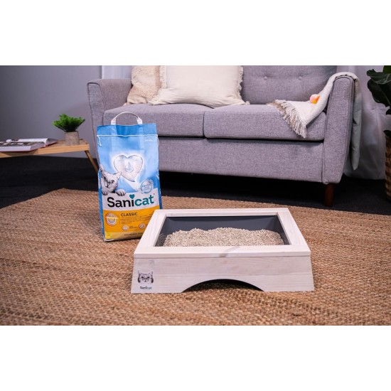 Sanicat Classic Cat Litter Fragrance Free | Fast Absorption | High Quality Product for Your Pet's Hygiene | Dust Free | Pack Size 10L Sanicat Classic Cat Litter Fragrance Free | Fast Absorption | High Quality Product for Your Pet's Hygiene | Dust Free | Pack Size 10L