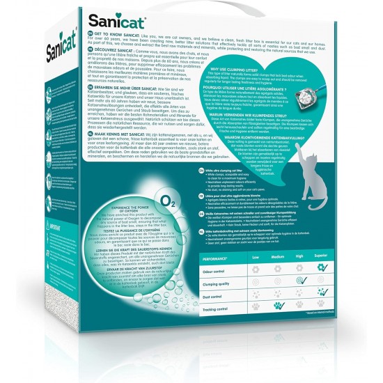 Sanicat Clumping Litter without Fragrance | Made from Natural Minerals with Guaranteed Odour Retention | Absorbs Moisture and Makes Cleaning Easier | Pack Size 6L Sanicat Clumping Litter without Fragrance | Made from Natural Minerals with Guaranteed Odour Retention | Absorbs Moisture and Makes Cleaning Easier | Pack Size 6L