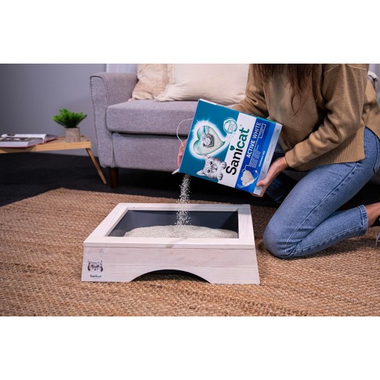 Sanicat Clumping Litter without Fragrance | Made from Natural Minerals with Guaranteed Odour Retention | Absorbs Moisture and Makes Cleaning Easier | Pack Size 6L Sanicat Clumping Litter without Fragrance | Made from Natural Minerals with Guaranteed Odour Retention | Absorbs Moisture and Makes Cleaning Easier | Pack Size 6L
