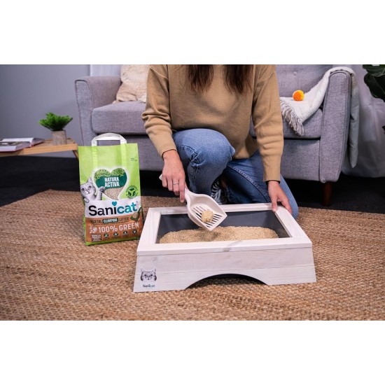 Sanicat Recycled Corn Cob Clumping Litter, Excellent Absorption and Odour Retention, Eco Friendly and Biodegradable Product, Pack Size 6L Sanicat Recycled Corn Cob Clumping Litter, Excellent Absorption and Odour Retention, Eco Friendly and Biodegradable Product, Pack Size 6L
