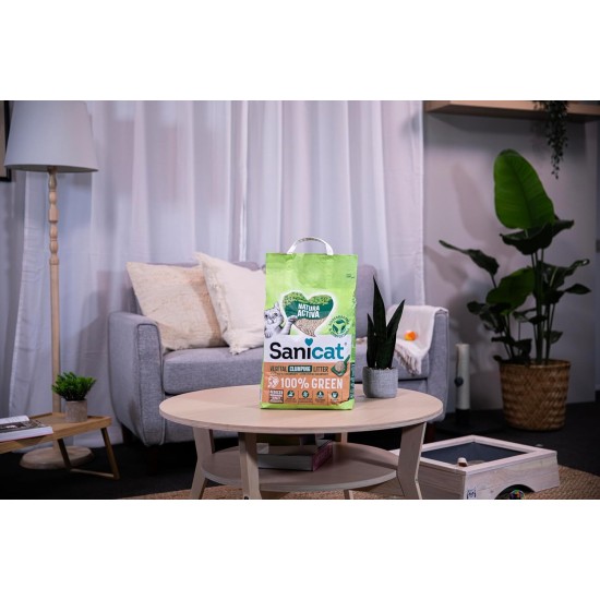 Sanicat Recycled Corn Cob Clumping Litter, Excellent Absorption and Odour Retention, Eco Friendly and Biodegradable Product, Pack Size 6L Sanicat Recycled Corn Cob Clumping Litter, Excellent Absorption and Odour Retention, Eco Friendly and Biodegradable Product, Pack Size 6L