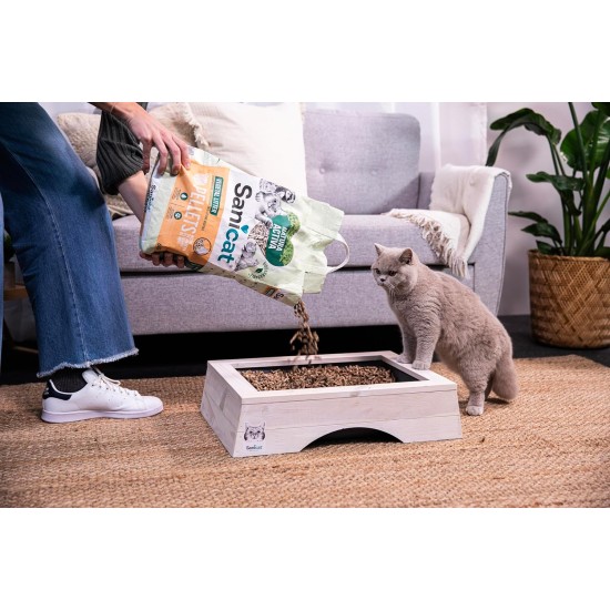 Sanicat Recycled Wood Absorbent Multipet Excellent Absorption and Odour Control Eco Friendly Biodegradable Product 6kg Sanicat Recycled Wood Absorbent Multipet Excellent Absorption and Odour Control Eco Friendly Biodegradable Product 6kg