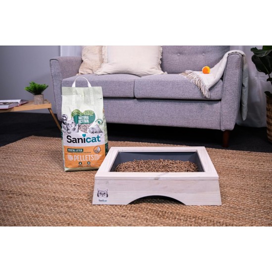Sanicat Recycled Wood Absorbent Multipet Excellent Absorption and Odour Control Eco Friendly Biodegradable Product 6kg Sanicat Recycled Wood Absorbent Multipet Excellent Absorption and Odour Control Eco Friendly Biodegradable Product 6kg