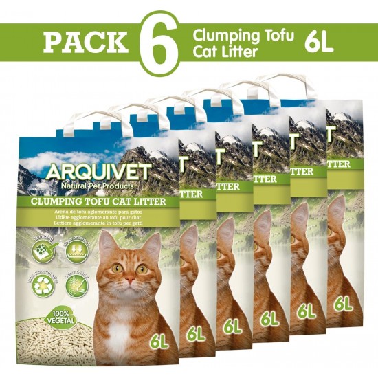 Tofu Cat Litter 6L Pack of 6 Binders and Absorbent Tofu Cat Litter 6L Pack of 6 Binders and Absorbent