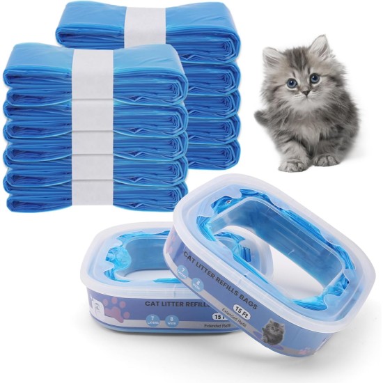 10 Pack Cat Litter Refill Bags, Cat Litter Refill Bags Compatible with Genie Bag Refill Cartridge, Cat Litter Refill Bag Fragrant, Compatible with Your Standard and Plus Genie Litter 10 Pack Cat Litter Refill Bags, Cat Litter Refill Bags Compatible with Genie Bag Refill Cartridge, Cat Litter Refill Bag Fragrant, Compatible with Your Standard and Plus Genie Litter