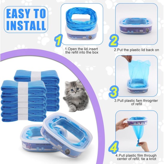 10 Pack Cat Litter Refill Bags, Cat Litter Refill Bags Compatible with Genie Bag Refill Cartridge, Cat Litter Refill Bag Fragrant, Compatible with Your Standard and Plus Genie Litter 10 Pack Cat Litter Refill Bags, Cat Litter Refill Bags Compatible with Genie Bag Refill Cartridge, Cat Litter Refill Bag Fragrant, Compatible with Your Standard and Plus Genie Litter