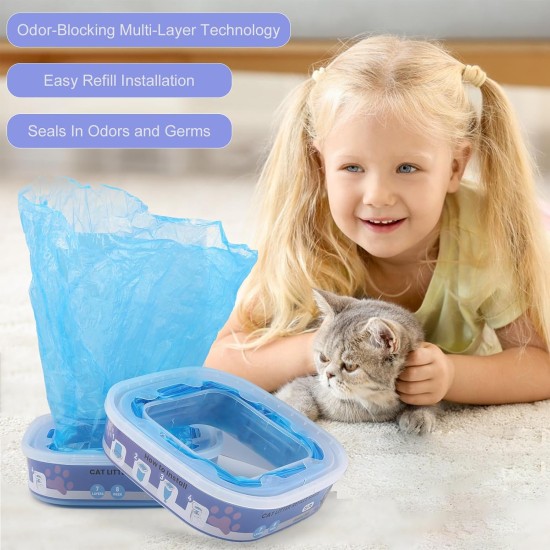 10 Pack Cat Litter Refill Bags, Cat Litter Refill Bags Compatible with Genie Bag Refill Cartridge, Cat Litter Refill Bag Fragrant, Compatible with Your Standard and Plus Genie Litter 10 Pack Cat Litter Refill Bags, Cat Litter Refill Bags Compatible with Genie Bag Refill Cartridge, Cat Litter Refill Bag Fragrant, Compatible with Your Standard and Plus Genie Litter