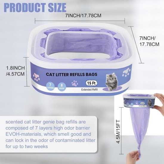 10 Pack Cat Litter Refill Bags, Compatible with Standard, Ultra and Extra Large Litter Refills, Ultra Odour Control, Purple 10 Pack Cat Litter Refill Bags, Compatible with Standard, Ultra and Extra Large Litter Refills, Ultra Odour Control, Purple