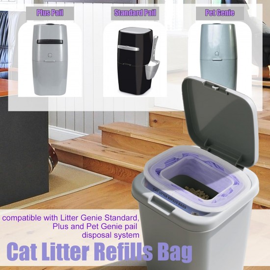 10 Pack Cat Litter Refill Bags, Compatible with Standard, Ultra and Extra Large Litter Refills, Ultra Odour Control, Purple 10 Pack Cat Litter Refill Bags, Compatible with Standard, Ultra and Extra Large Litter Refills, Ultra Odour Control, Purple