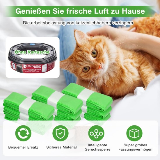 12 Stück Katzenstreu Nachfüllpackung, Nachfüllfolienringe Nachfüllbeutel kompatibel Nachfüllkasse für Litter Genie XL & LitterLocker Fashion & LitterLocker & LitterLocker II, Ohne Kartusche (Orange) 12 Stück Katzenstreu Nachfüllpackung, Nachfüllfolienringe Nachfüllbeutel kompatibel Nachfüllkasse für Litter Genie XL & LitterLocker Fashion & LitterLocker & LitterLocker II, Ohne Kartusche (Orange)
