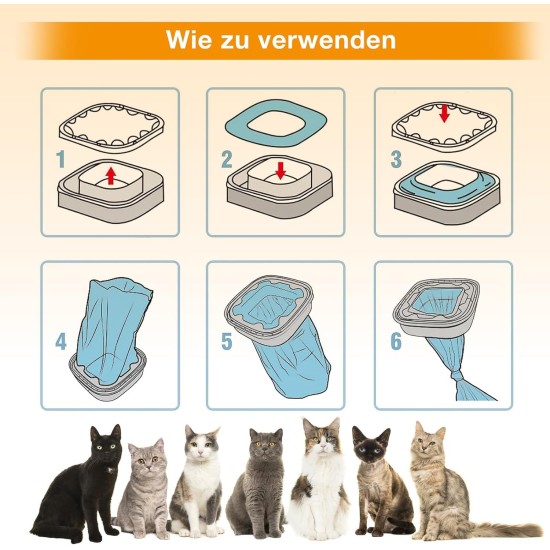 12 Stück Katzenstreu Nachfüllpackung, Nachfüllfolienringe Nachfüllbeutel kompatibel Nachfüllkasse für Litter Genie XL & LitterLocker Fashion & LitterLocker & LitterLocker II, Ohne Kartusche (Orange) 12 Stück Katzenstreu Nachfüllpackung, Nachfüllfolienringe Nachfüllbeutel kompatibel Nachfüllkasse für Litter Genie XL & LitterLocker Fashion & LitterLocker & LitterLocker II, Ohne Kartusche (Orange)