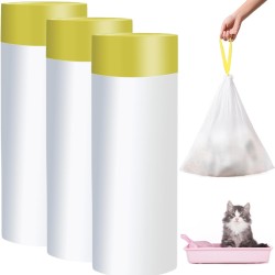 24 Pieces/3 Rolls 94 x 45 cm Cat Litter Box Bags with Drawstrings, Cat Litter Tray Bag, Self-Cleaning Cat Litter Box Bag, 10 kg Load Capacity, Carry Handle, Bin Liners, Durable Tear-Resistant Cat 24 Pieces/3 Rolls 94 x 45 cm Cat Litter Box Bags with Drawstrings, Cat Litter Tray Bag, Self-Cleaning Cat Litter Box Bag, 10 kg Load Capacity, Carry Handle, Bin Liners, Durable Tear-Resistant Cat
