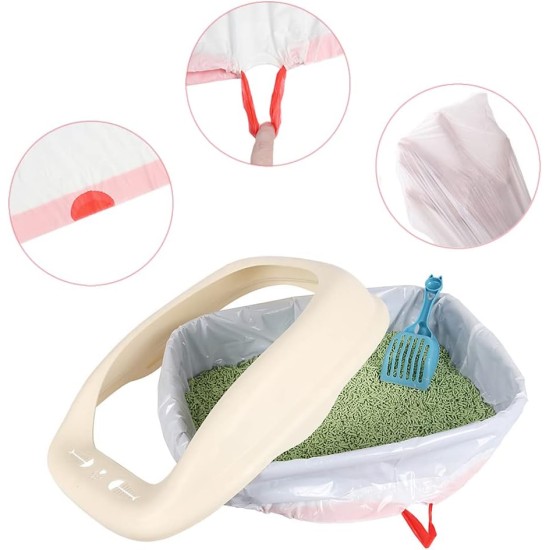 30 x Cat Litter Tray Liners with Drawstring, Scratch Resistant and Leakproof Medium Litter Tray Liners 30 x Cat Litter Tray Liners with Drawstring, Scratch Resistant and Leakproof Medium Litter Tray Liners
