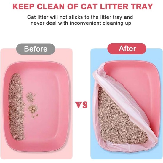 30 x Cat Litter Tray Liners with Drawstring, Scratch Resistant and Leakproof Medium Litter Tray Liners 30 x Cat Litter Tray Liners with Drawstring, Scratch Resistant and Leakproof Medium Litter Tray Liners