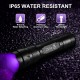 395-405nm UV LED Torch Super Power Black Light Zoomable Mini Tactical Torch, Ultraviolet Light with Adjustable Focus for Pet Urine Stains, 502UV 395-405nm UV LED Torch Super Power Black Light Zoomable Mini Tactical Torch, Ultraviolet Light with Adjustable Focus for Pet Urine Stains, 502UV
