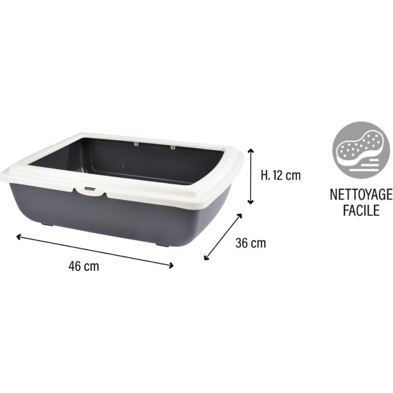 AMI CONFORT - Cat Litter Tray with Rim 46 x 36 x 12 cm AMI CONFORT - Cat Litter Tray with Rim 46 x 36 x 12 cm