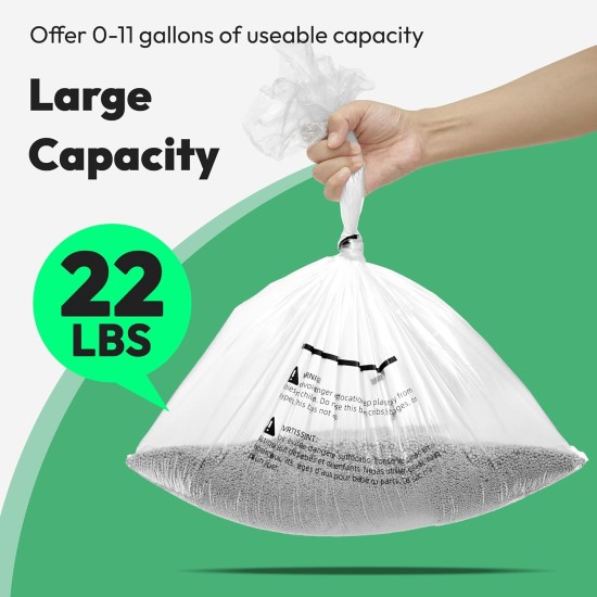 AMOGOGOPET Litter Robot 4 & 3 Compatible Waste Bags, Pack of 50 Litter Bin Liners for Self-Cleaning Litter Box, 9-11 Gallon Capacity, Pre-Separated, Transparent, Replacement Cat Litter Box Bags AMOGOGOPET Litter Robot 4 & 3 Compatible Waste Bags, Pack of 50 Litter Bin Liners for Self-Cleaning Litter Box, 9-11 Gallon Capacity, Pre-Separated, Transparent, Replacement Cat Litter Box Bags