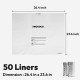 AMOGOGOPET Litter Robot 4 & 3 Compatible Waste Bags, Pack of 50 Litter Bin Liners for Self-Cleaning Litter Box, 9-11 Gallon Capacity, Pre-Separated, Transparent, Replacement Cat Litter Box Bags AMOGOGOPET Litter Robot 4 & 3 Compatible Waste Bags, Pack of 50 Litter Bin Liners for Self-Cleaning Litter Box, 9-11 Gallon Capacity, Pre-Separated, Transparent, Replacement Cat Litter Box Bags