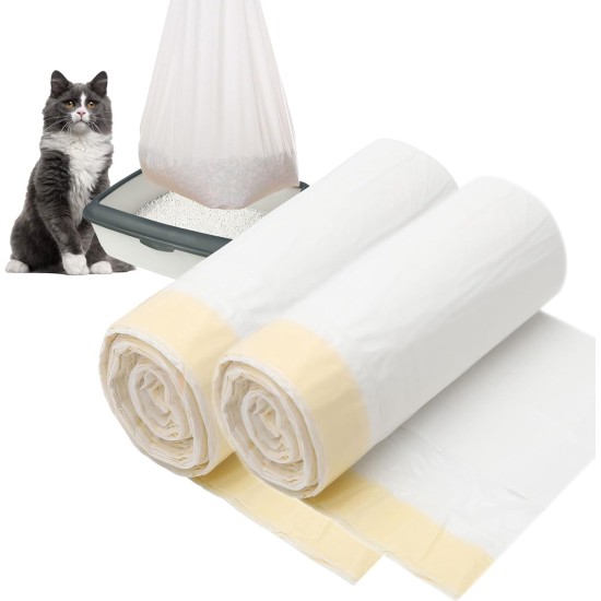 APOMOONS Cat Litter Tray Bag 2 Rolls x 20 Pieces Cat Litter Box Bag with Drawstring Thickened Bag for Cat Litter Tray Tear-Resistant Cat Litter Tray Bag Strong Load Capacity 79 x 45 cm APOMOONS Cat Litter Tray Bag 2 Rolls x 20 Pieces Cat Litter Box Bag with Drawstring Thickened Bag for Cat Litter Tray Tear-Resistant Cat Litter Tray Bag Strong Load Capacity 79 x 45 cm
