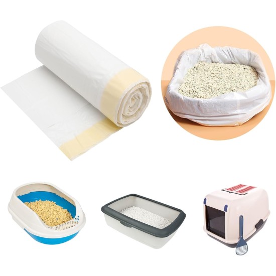 APOMOONS Cat Litter Tray Bag 2 Rolls x 20 Pieces Cat Litter Box Bag with Drawstring Thickened Bag for Cat Litter Tray Tear-Resistant Cat Litter Tray Bag Strong Load Capacity 79 x 45 cm APOMOONS Cat Litter Tray Bag 2 Rolls x 20 Pieces Cat Litter Box Bag with Drawstring Thickened Bag for Cat Litter Tray Tear-Resistant Cat Litter Tray Bag Strong Load Capacity 79 x 45 cm