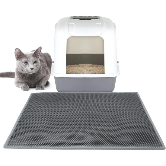 ASOBEAGE Cat Litter Mat ,Honeycomb Design Cat Litter Mat, Waterproof Double Layer Design, Honeycomb Cat Litter Mat (L/S) ASOBEAGE Cat Litter Mat ,Honeycomb Design Cat Litter Mat, Waterproof Double Layer Design, Honeycomb Cat Litter Mat (L/S)