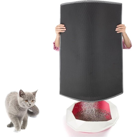 ASOBEAGE Cat Litter Mat ,Honeycomb Design Cat Litter Mat, Waterproof Double Layer Design, Honeycomb Cat Litter Mat (L/S) ASOBEAGE Cat Litter Mat ,Honeycomb Design Cat Litter Mat, Waterproof Double Layer Design, Honeycomb Cat Litter Mat (L/S)