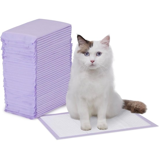 Amazon Basics 40 Pack Disposable Cat Litter Tray Liners with Quick Dry Surface – Purple, Lemon Scented Amazon Basics 40 Pack Disposable Cat Litter Tray Liners with Quick Dry Surface – Purple, Lemon Scented