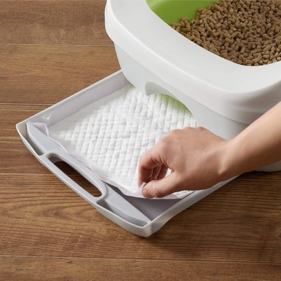Amazon Basics 40 Pack Disposable Cat Litter Tray Liners with Quick Dry Surface – Purple, Lemon Scented Amazon Basics 40 Pack Disposable Cat Litter Tray Liners with Quick Dry Surface – Purple, Lemon Scented