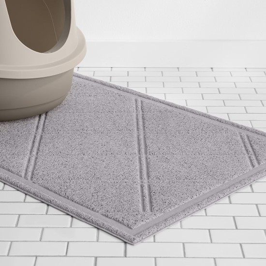 Amazon Basics Cat Litter Mat, 61 x 88.9 cm, Grey Amazon Basics Cat Litter Mat, 61 x 88.9 cm, Grey
