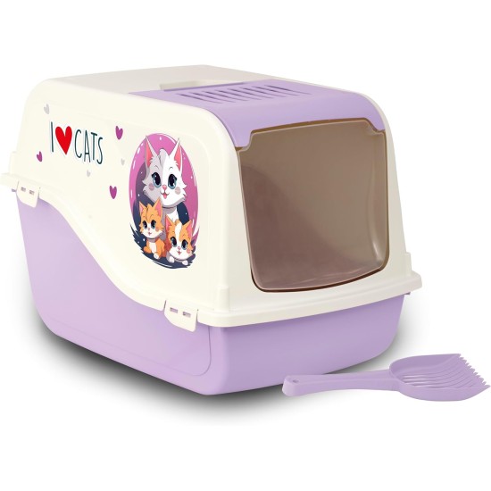 Ariel Toilet with Stickers and Filter Lilla Ariel Toilet with Stickers and Filter Lilla