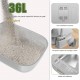 BAKAJI XXL Cat Litter Tray with Steel Base of 36 Litres and Sand-Repellent Tread Surface, Activated Carbon Filter, Odour-Inhibiting Door, Transparent Flap, Scoop with Container, Dirt Mat 58 x 42 x 40 BAKAJI XXL Cat Litter Tray with Steel Base of 36 Litres and Sand-Repellent Tread Surface, Activated Carbon Filter, Odour-Inhibiting Door, Transparent Flap, Scoop with Container, Dirt Mat 58 x 42 x 40